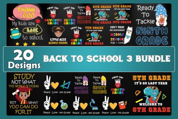 Back to School 3 SVG Bundle 20 Designs