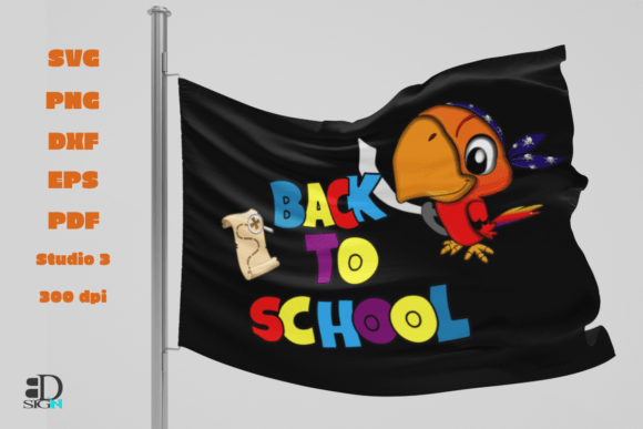 Back to School Pirate Parrot SVG Graphics