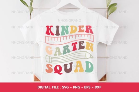 Back to School Svg Kindergarten Squad Graphics and Crafts