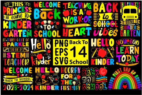 Back to School T Shirt Design Bundle Svg