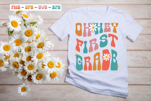 Groovy Retro, Oh Hey First Grade Teacher Graphics