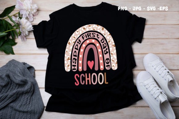 Happy First Day of School Leopard SVG Graphics