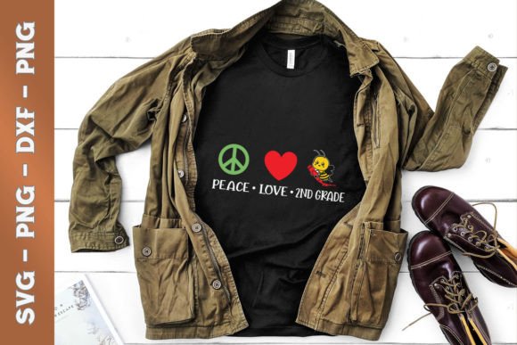 Peace Love 2nd Grade Back to School Graphics
