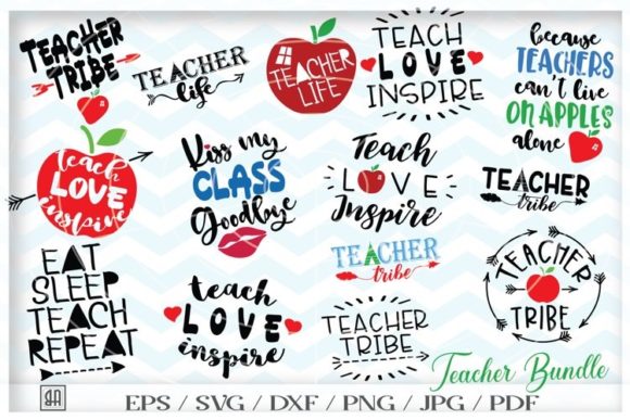 Teacher Bundle SVG - Teach Svg Graphics